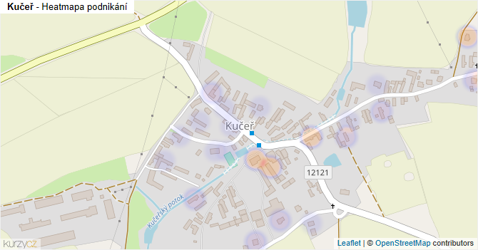 Kučeř - mapa podnikání