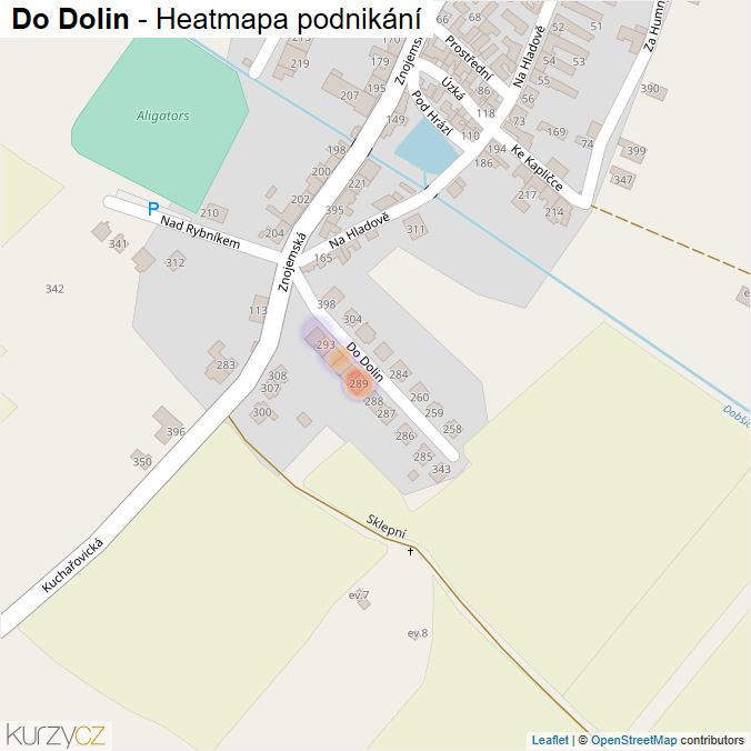 Mapa Do Dolin - Firmy v ulici.