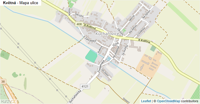 Květná - mapa ulice