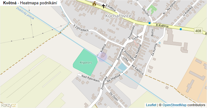 Květná - mapa podnikání