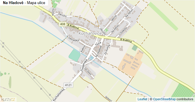 Na Hladově - mapa ulice