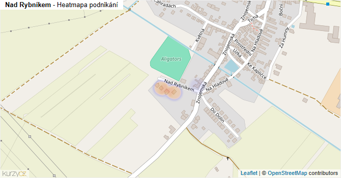 Nad Rybníkem - mapa podnikání