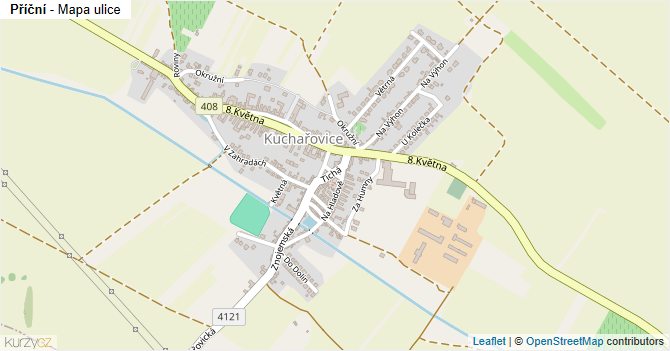 Příční - mapa ulice
