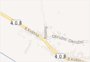 Roviny v obci Kuchařovice - mapa ulice