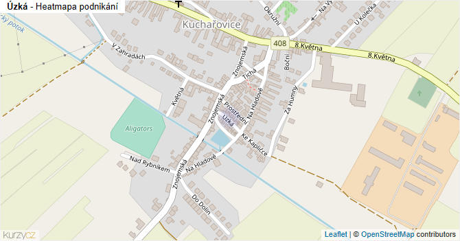 Úzká - mapa podnikání