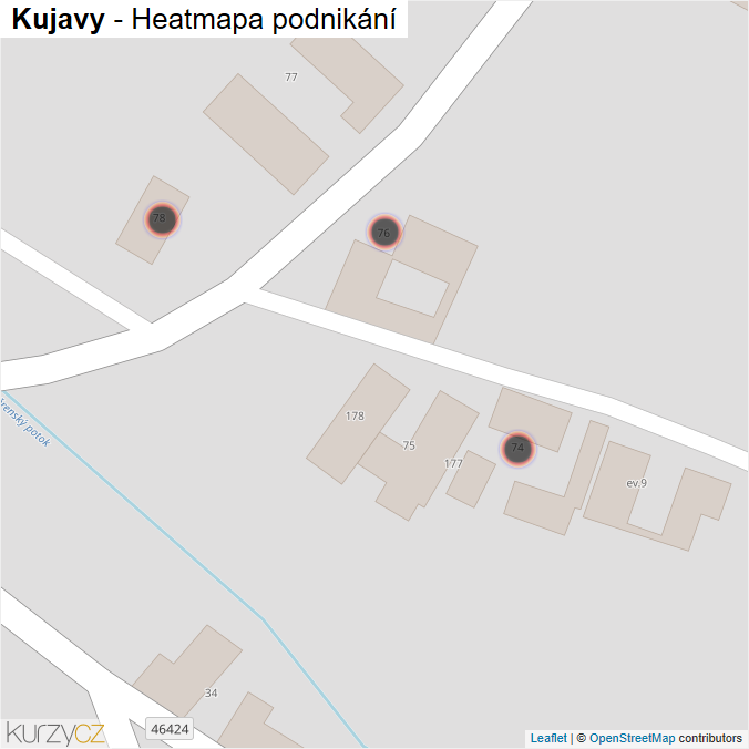 Mapa Kujavy - Firmy v obci.