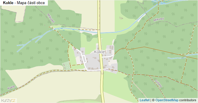 Kukle - mapa části obce