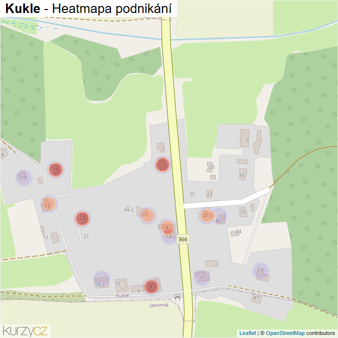 Mapa Kukle - Firmy v části obce.