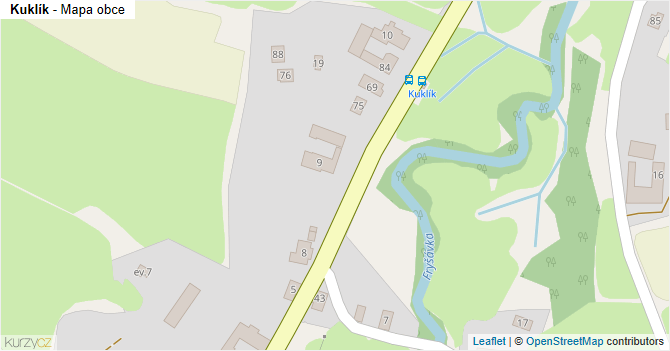 Kuklík - mapa obce