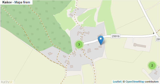 Kašov - mapa firem