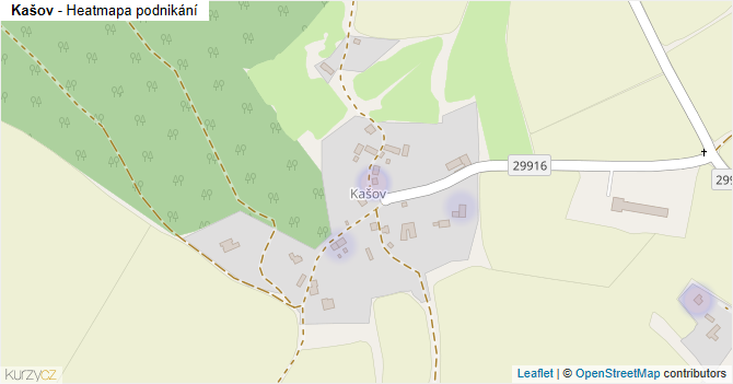 Kašov - mapa podnikání