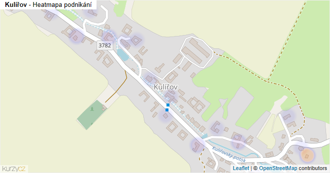 Kulířov - mapa podnikání
