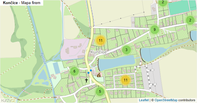 Kunčice - mapa firem