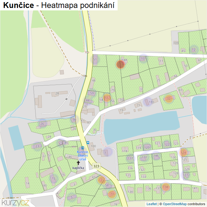 Mapa Kunčice - Firmy v části obce.