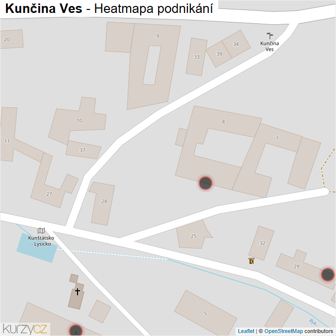Mapa Kunčina Ves - Firmy v obci.