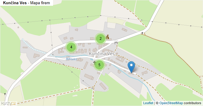 Kunčina Ves - mapa firem