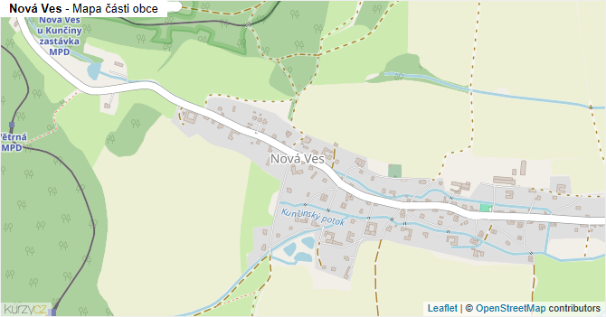 Nová Ves - mapa části obce
