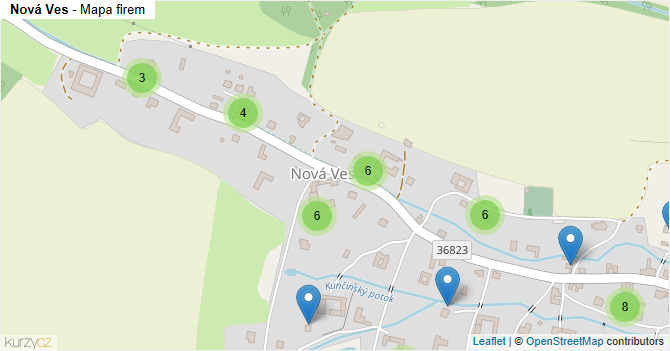 Nová Ves - mapa firem