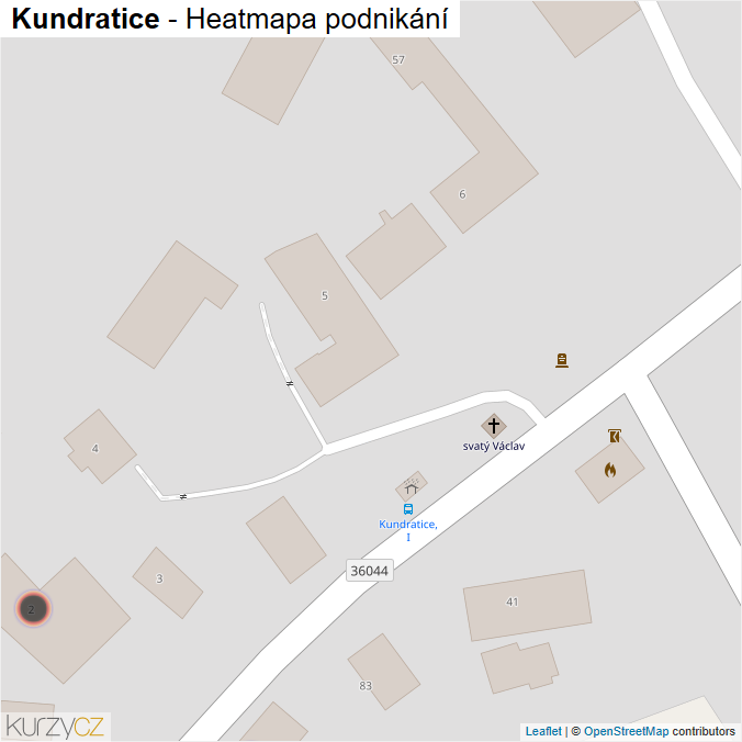 Mapa Kundratice - Firmy v obci.