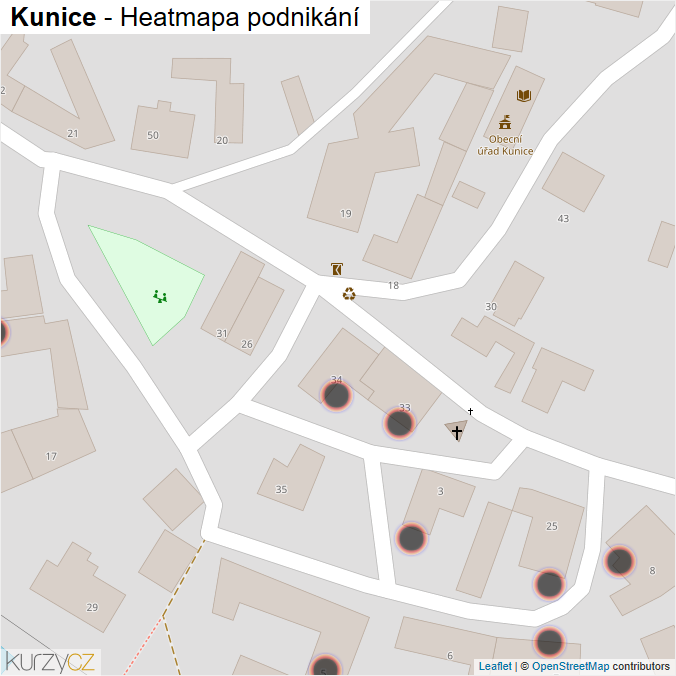Mapa Kunice - Firmy v obci.