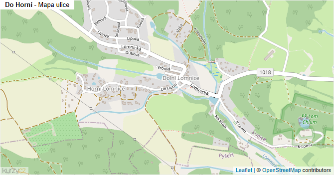 Do Horní - mapa ulice