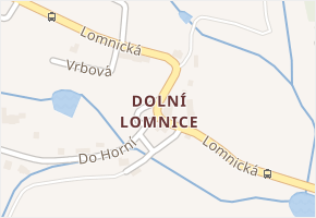 Dolní Lomnice v obci Kunice - mapa části obce