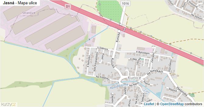 Jasná - mapa ulice
