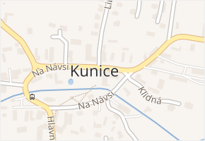Kunice v obci Kunice - mapa části obce