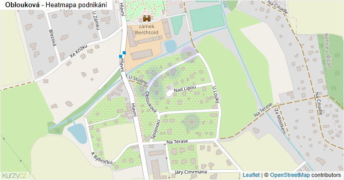 Oblouková - mapa podnikání