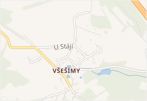 U Stájí v obci Kunice - mapa ulice