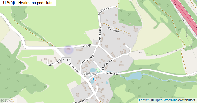 U Stájí - mapa podnikání