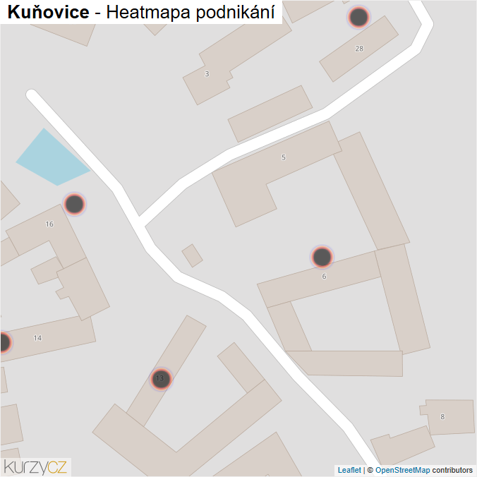 Mapa Kuňovice - Firmy v obci.