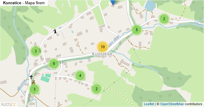 Kunratice - mapa firem