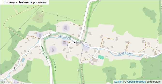 Studený - mapa podnikání