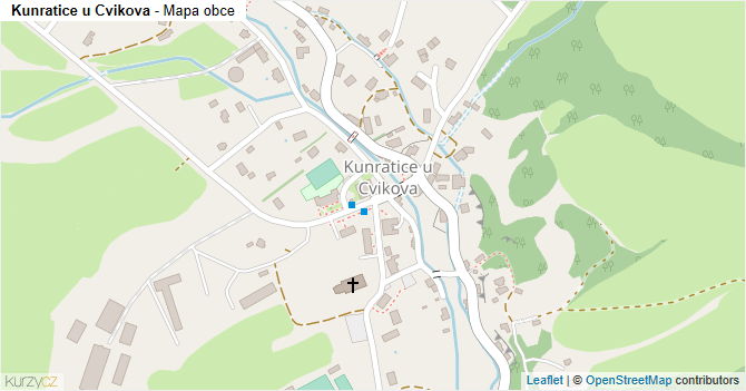 Kunratice u Cvikova - mapa obce
