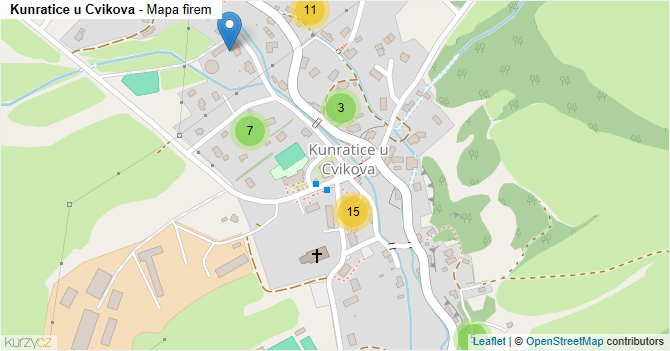 Kunratice u Cvikova - mapa firem