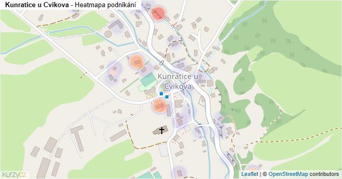 Kunratice u Cvikova - mapa podnikání