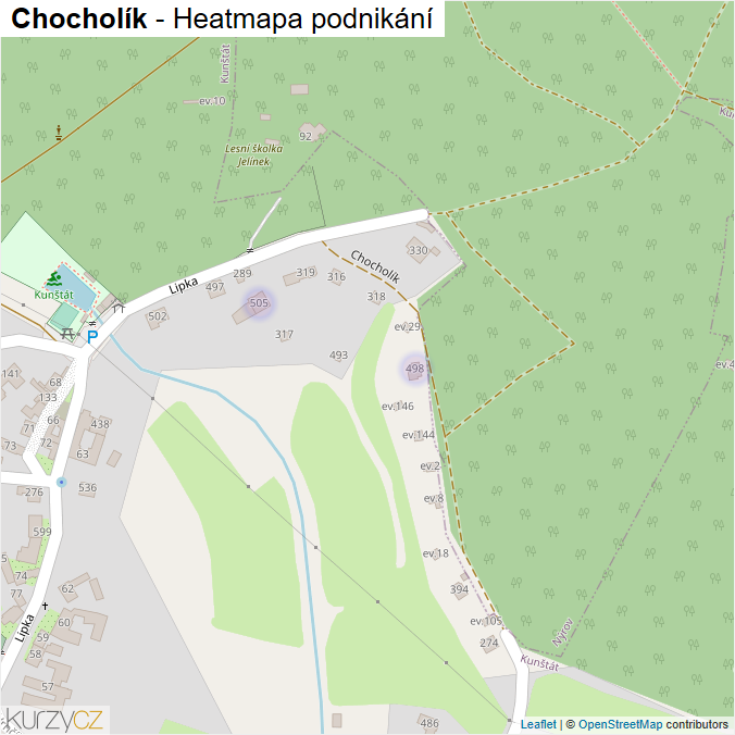 Mapa Chocholík - Firmy v ulici.