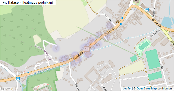 Fr. Halase - mapa podnikání