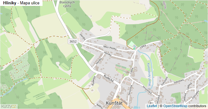 Hliníky - mapa ulice