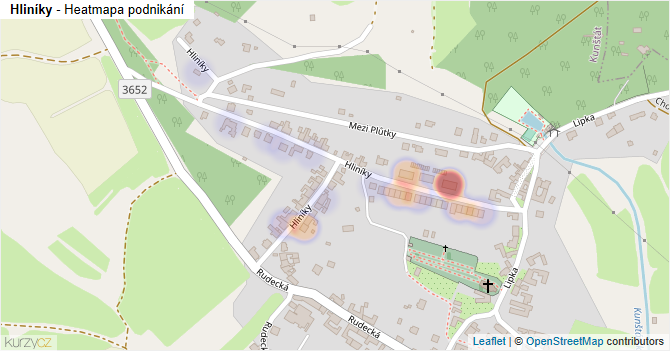 Hliníky - mapa podnikání