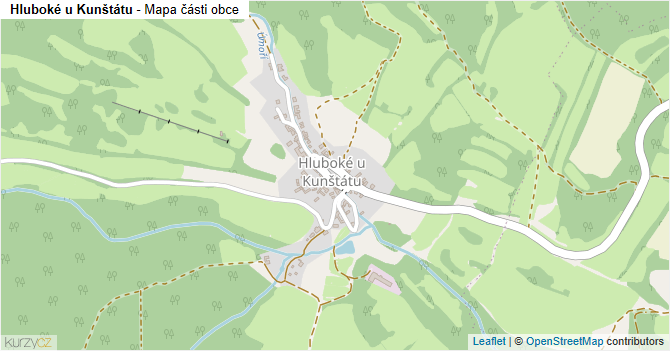 Hluboké u Kunštátu - mapa části obce