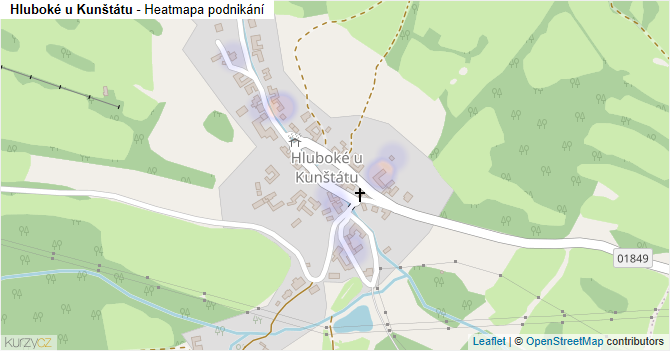 Hluboké u Kunštátu - mapa podnikání