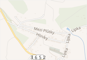 Mezi Plůtky v obci Kunštát - mapa ulice