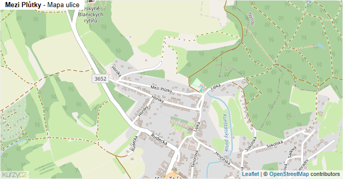 Mezi Plůtky - mapa ulice