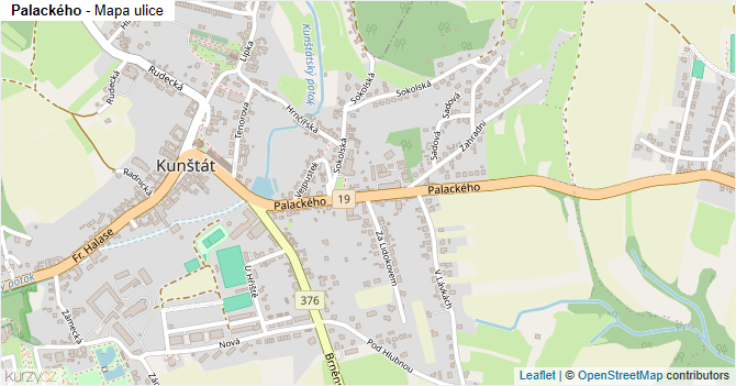 Palackého - mapa ulice