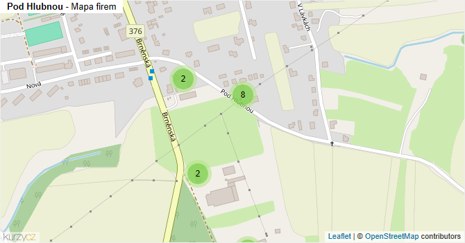 Pod Hlubnou - mapa firem