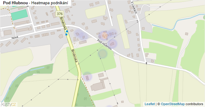 Pod Hlubnou - mapa podnikání