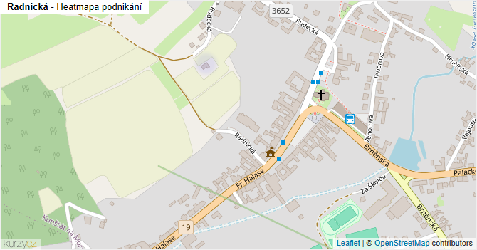 Radnická - mapa podnikání