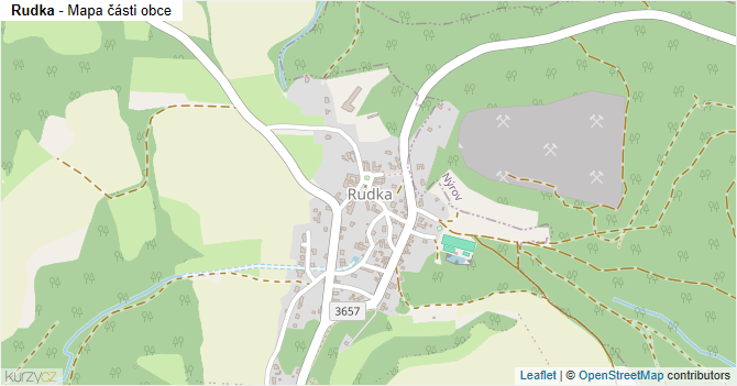 Rudka - mapa části obce